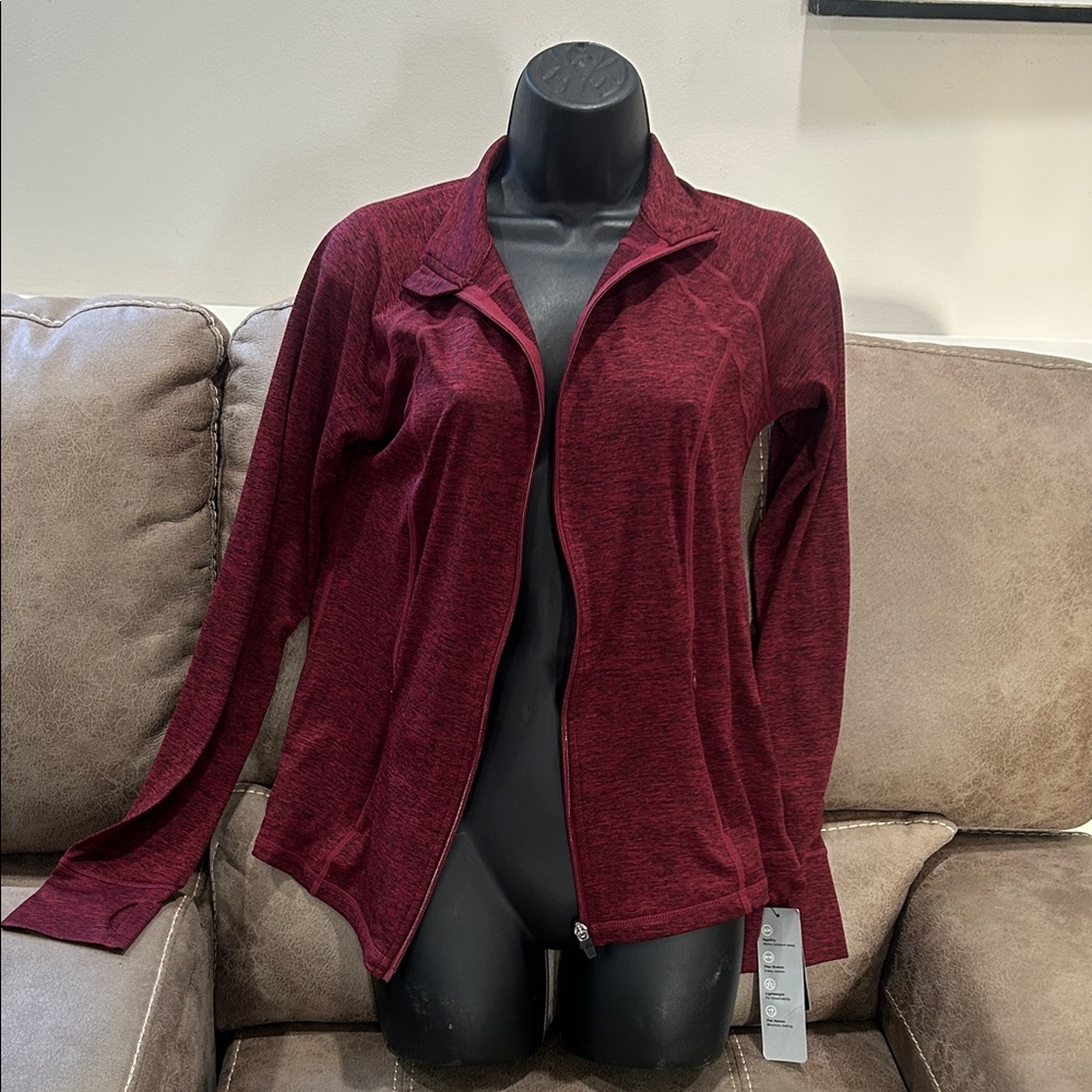 Ideology Women's Burgundy Zip-Up Jacket